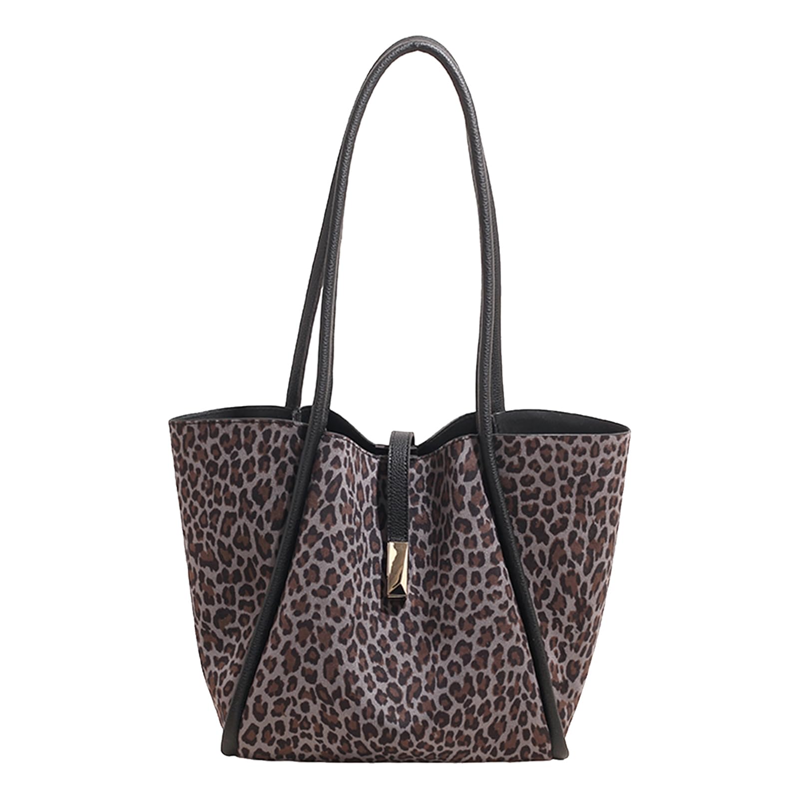 Sac à main en PU pour femme, décontracté et pratique pour le travail et le shopping, capacité impressionnante, motif léo